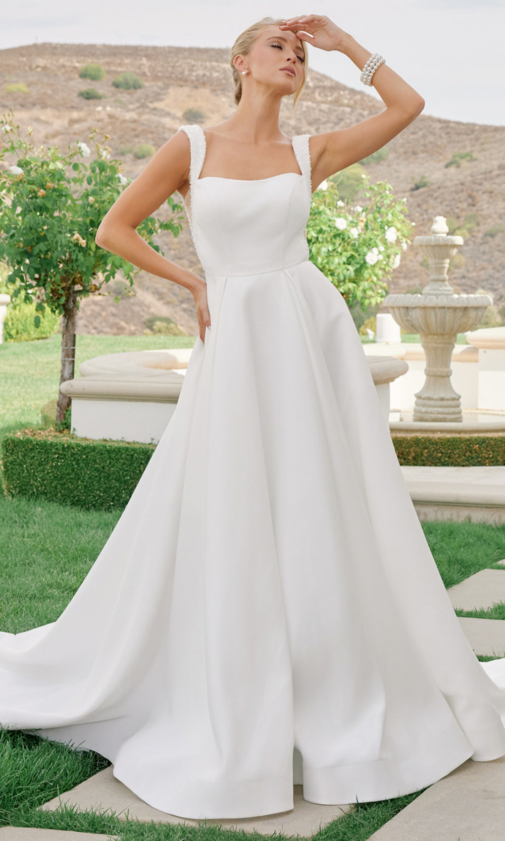 Nox Anabel JW1048 - Structured Bodice A Line Dress Wedding Dresses