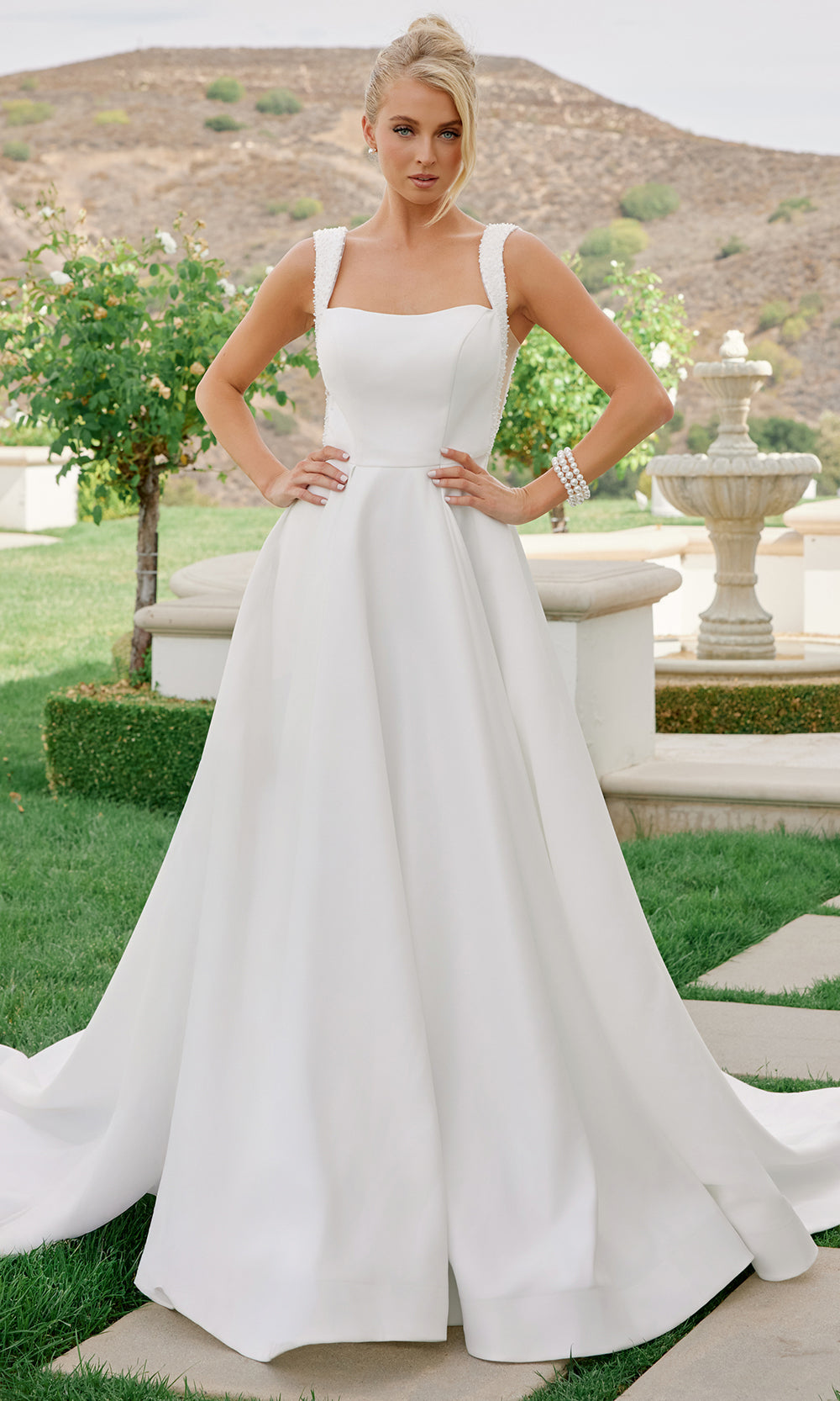 Nox Anabel JW1048 - Structured Bodice A Line Dress Wedding Dresses