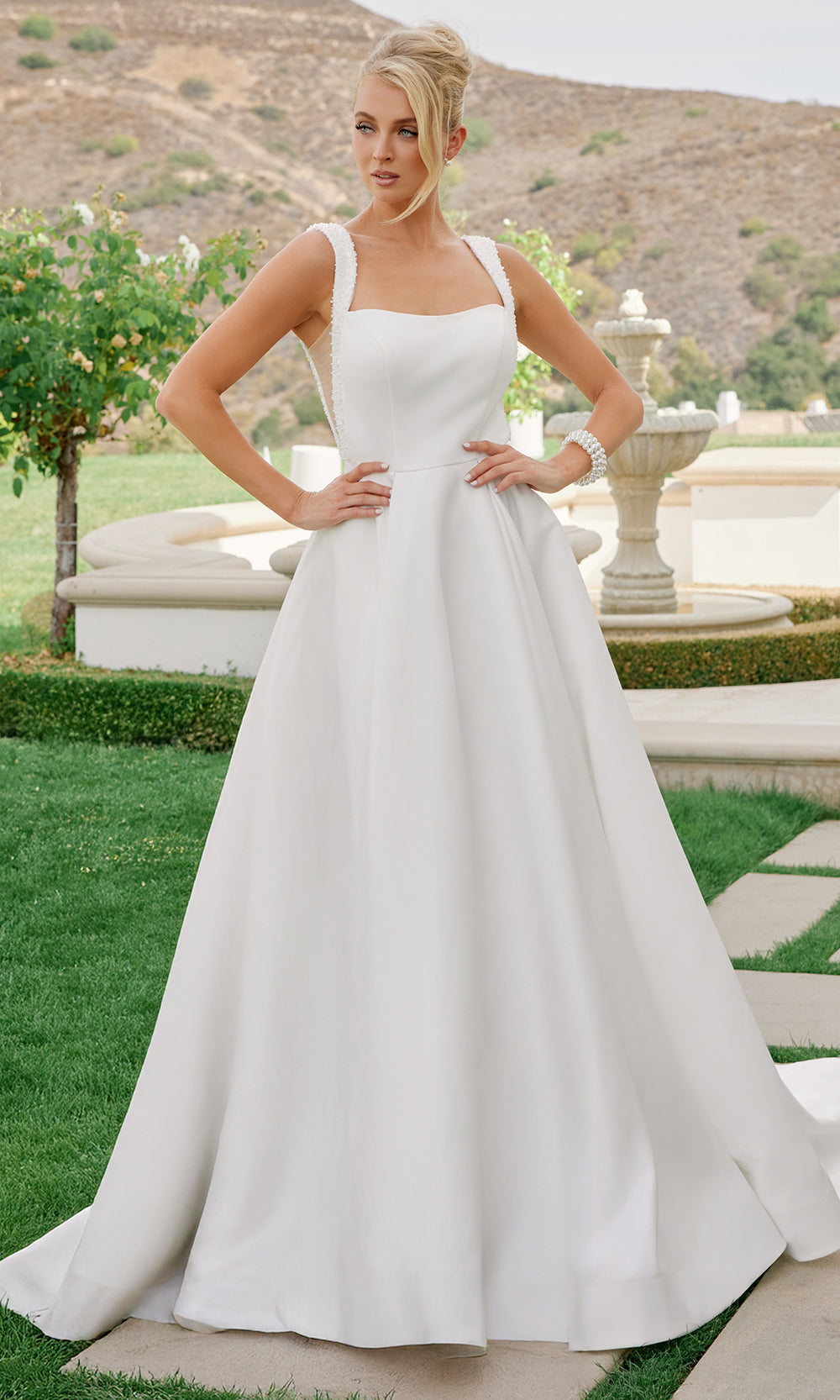 Nox Anabel JW1048 - Structured Bodice A Line Dress Wedding Dresses