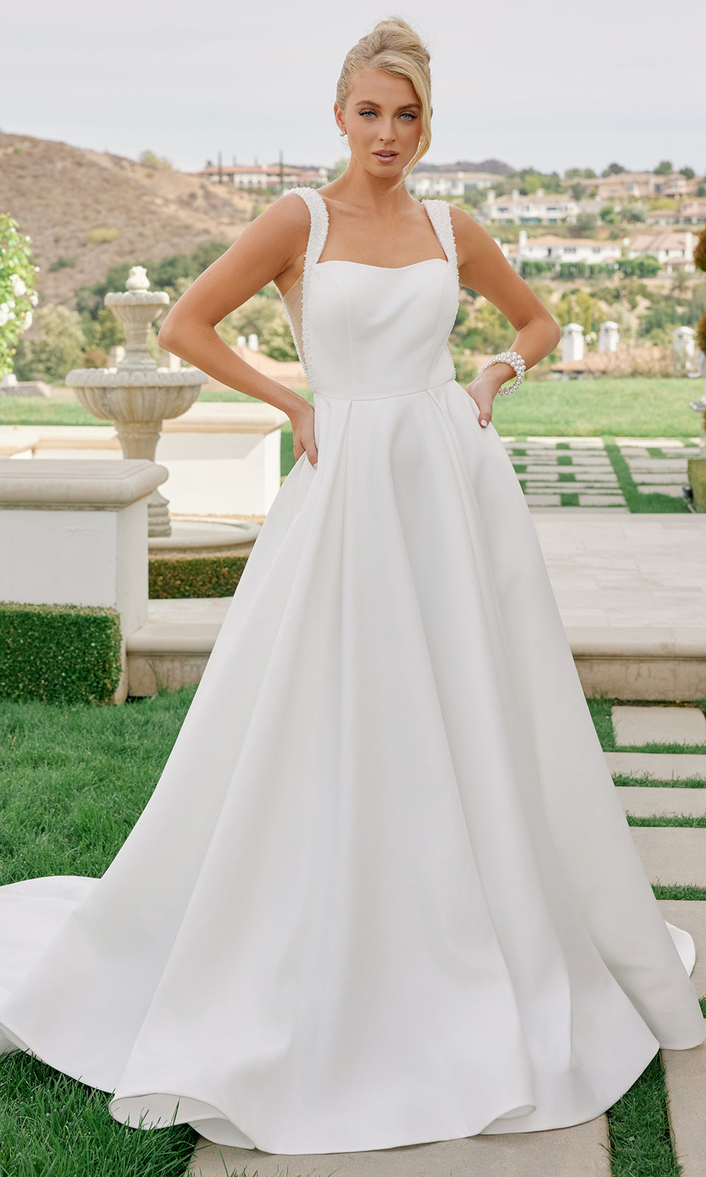 Nox Anabel JW1048 - Structured Bodice A Line Dress Wedding Dresses