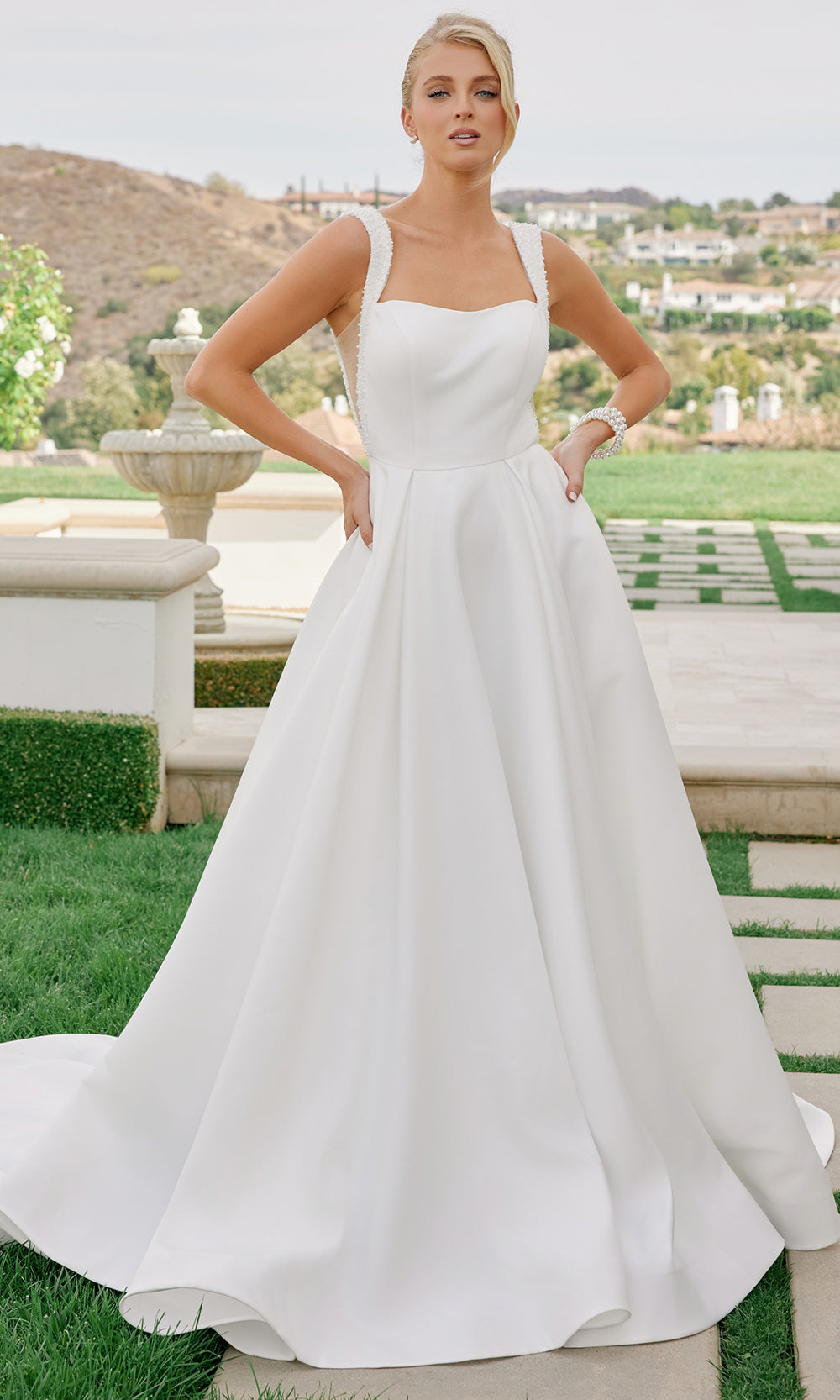 Nox Anabel JW1048 - Structured Bodice A Line Dress Wedding Dresses