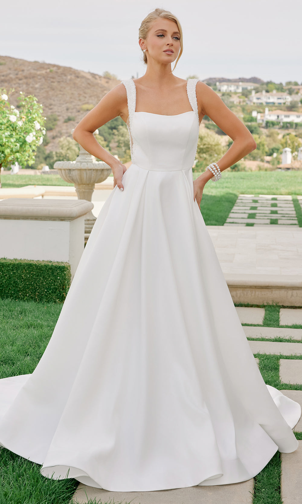 Nox Anabel JW1048 - Structured Bodice A Line Dress Wedding Dresses