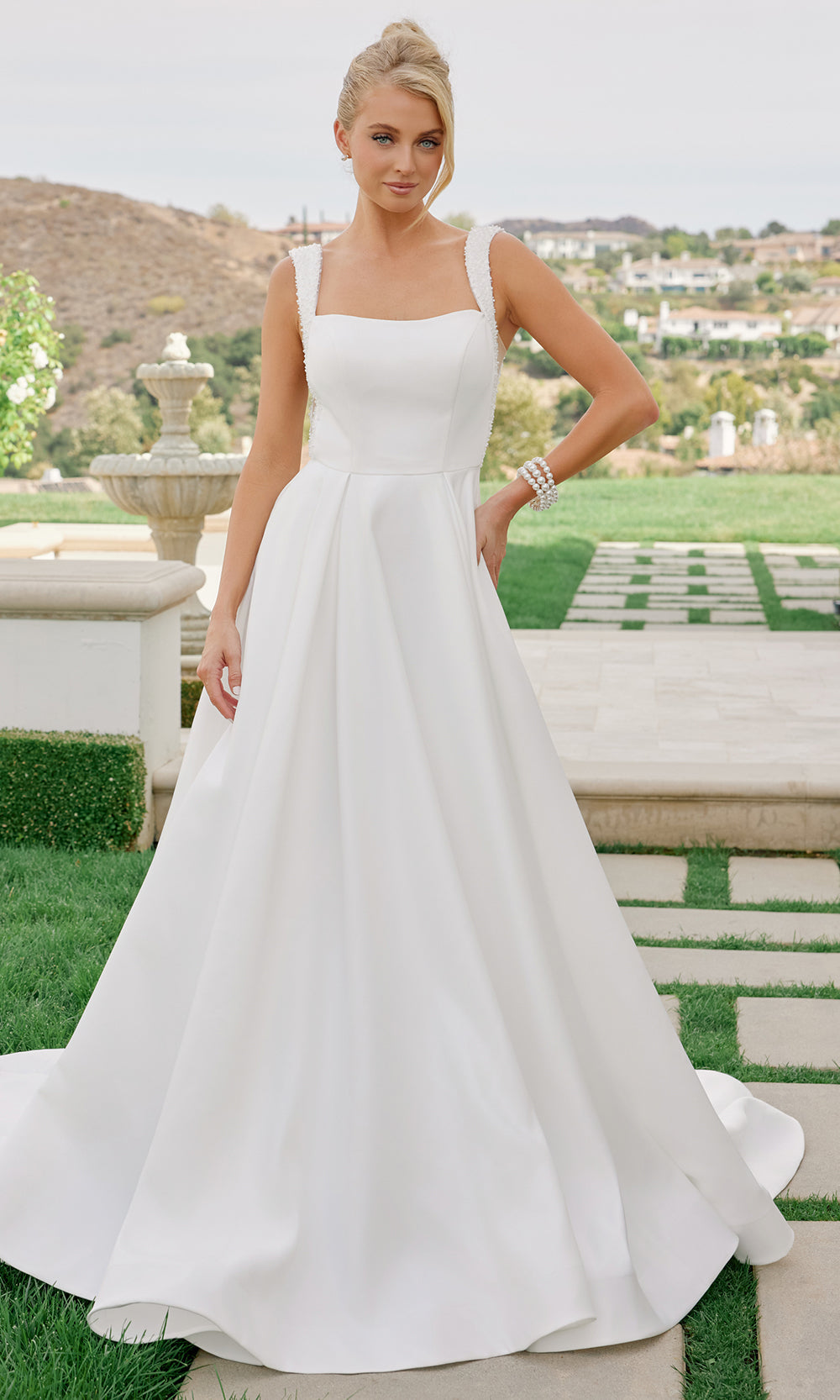 Nox Anabel JW1048 - Structured Bodice A Line Dress Wedding Dresses