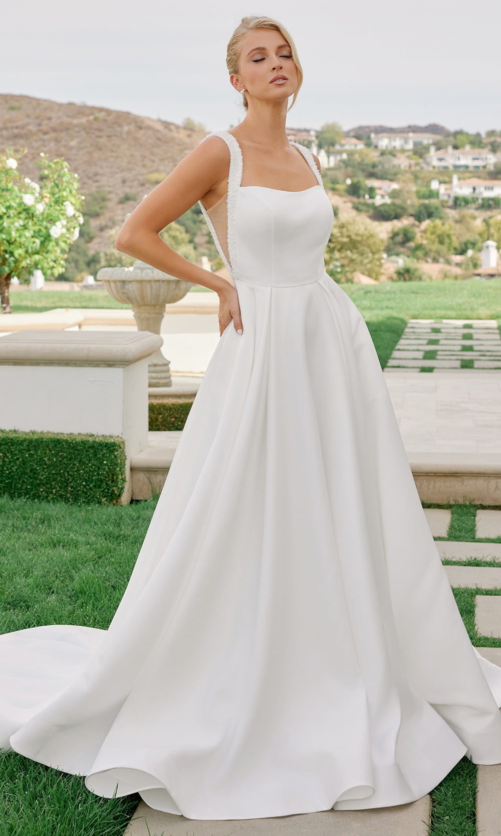 Nox Anabel JW1048 - Structured Bodice A Line Dress Wedding Dresses