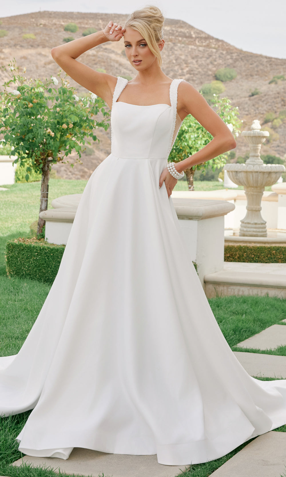 Nox Anabel JW1048 - Structured Bodice A Line Dress Wedding Dresses