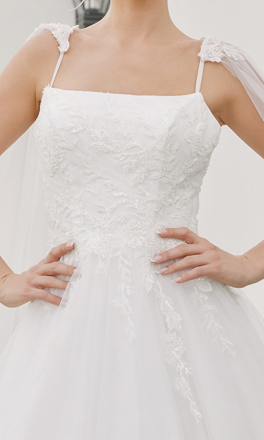 Nox Anabel JW1052 - Square Neck Lace Wedding Dress Wedding Dresses
