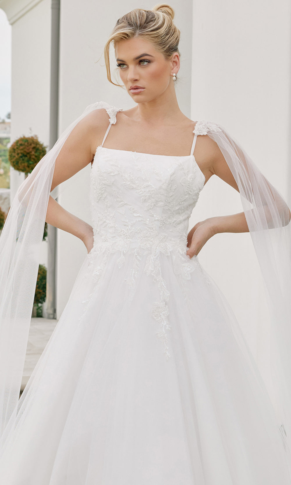 Nox Anabel JW1052 - Square Neck Lace Wedding Dress Wedding Dresses