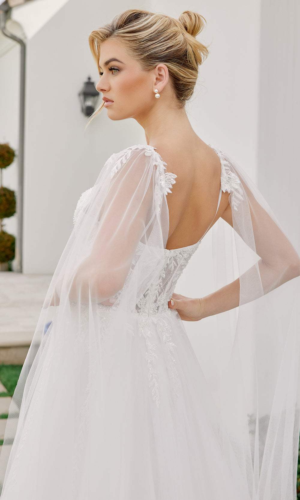 Nox Anabel JW1052 - Square Neck Lace Wedding Dress Wedding Dresses