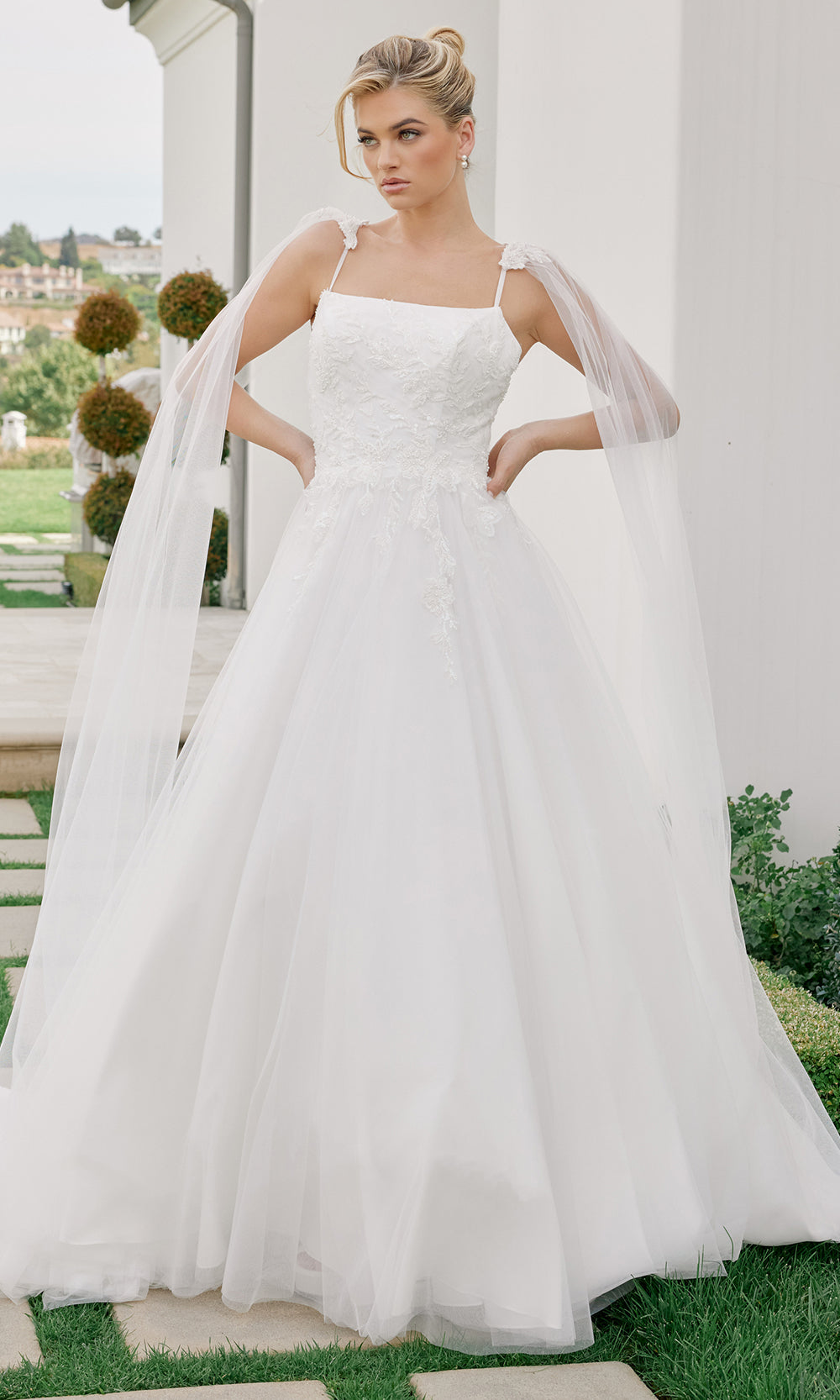 Nox Anabel JW1052 - Square Neck Lace Wedding Dress Wedding Dresses