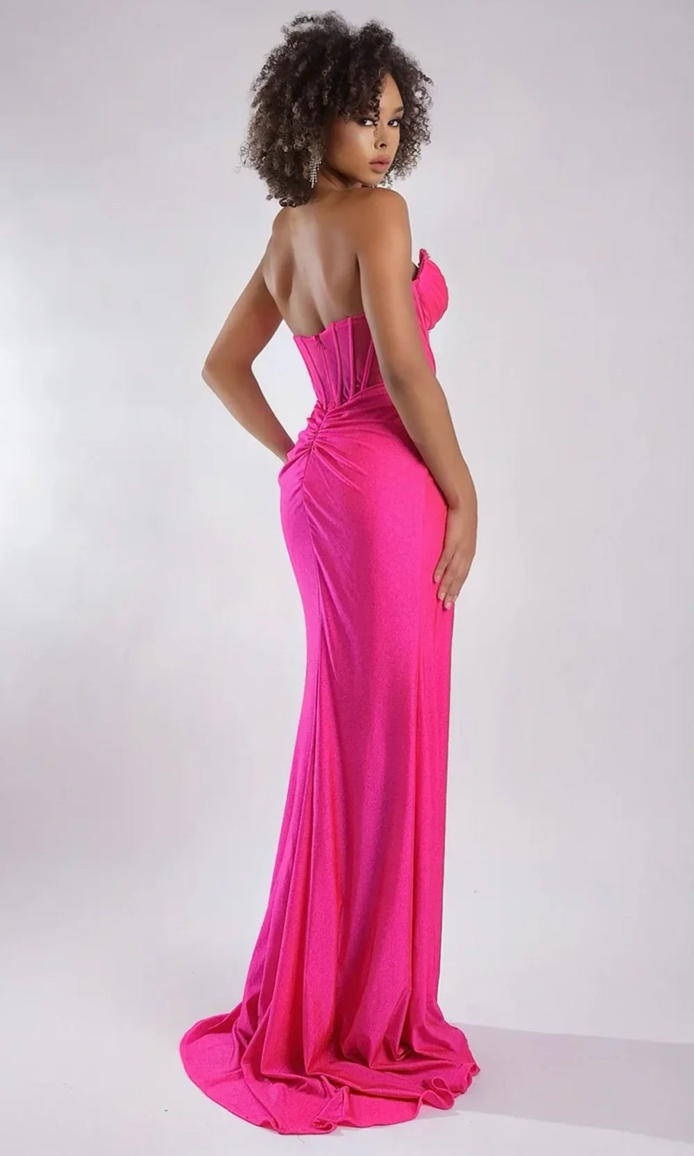 Jasz Couture 7978 - Crystal Embellished Sweetheart Sheath Prom Gown Prom Dresses in Hot Pink