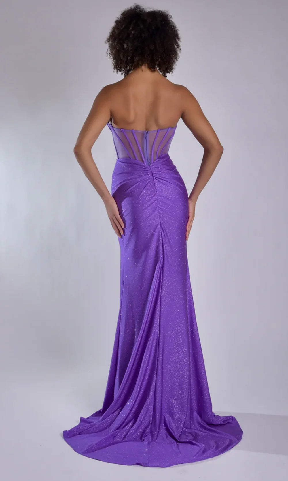 Jasz Couture 7978 - Crystal Embellished Sweetheart Sheath Prom Gown Prom Dresses in Purple 
