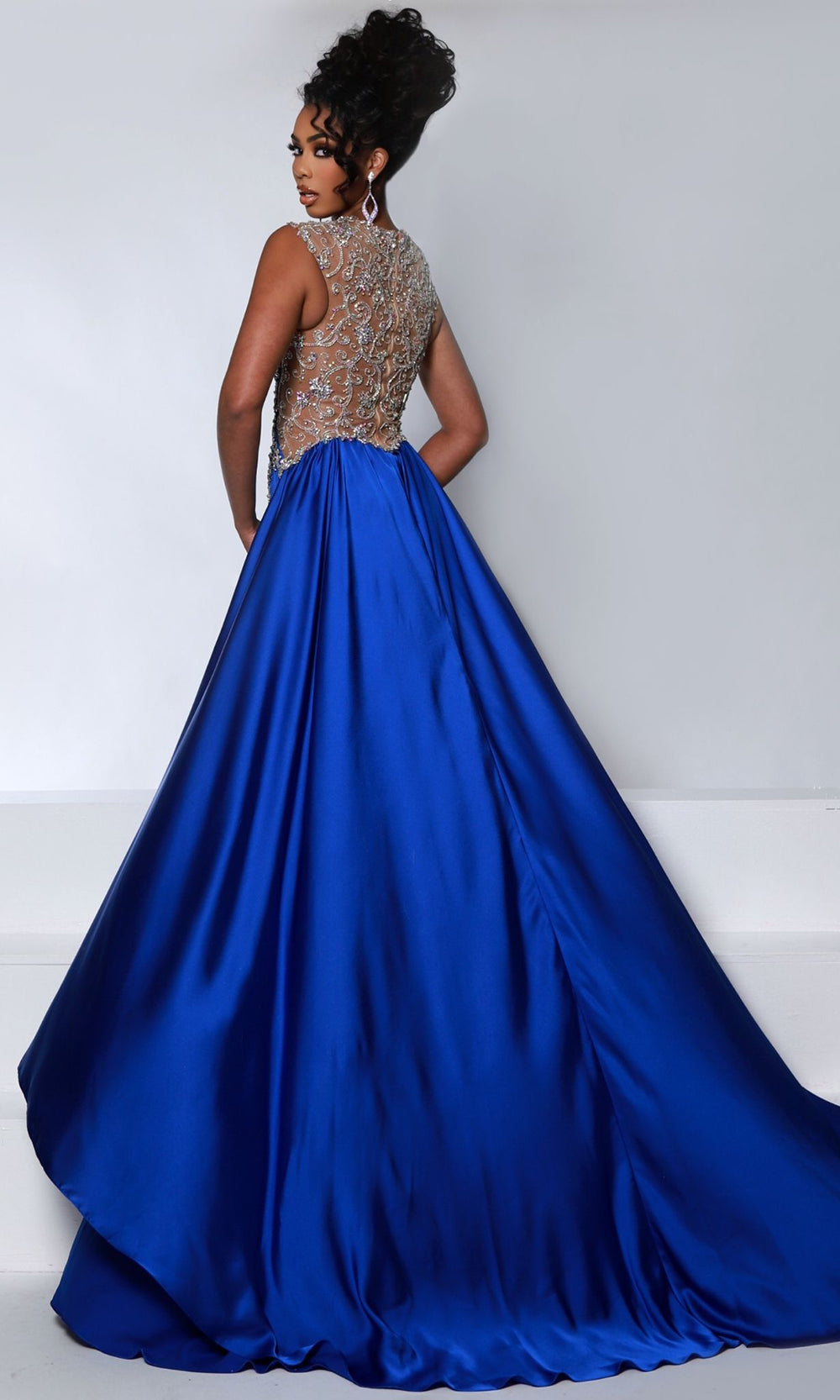 Johnathan Kayne 2934 - Sleek Overskirt Evening Gown 