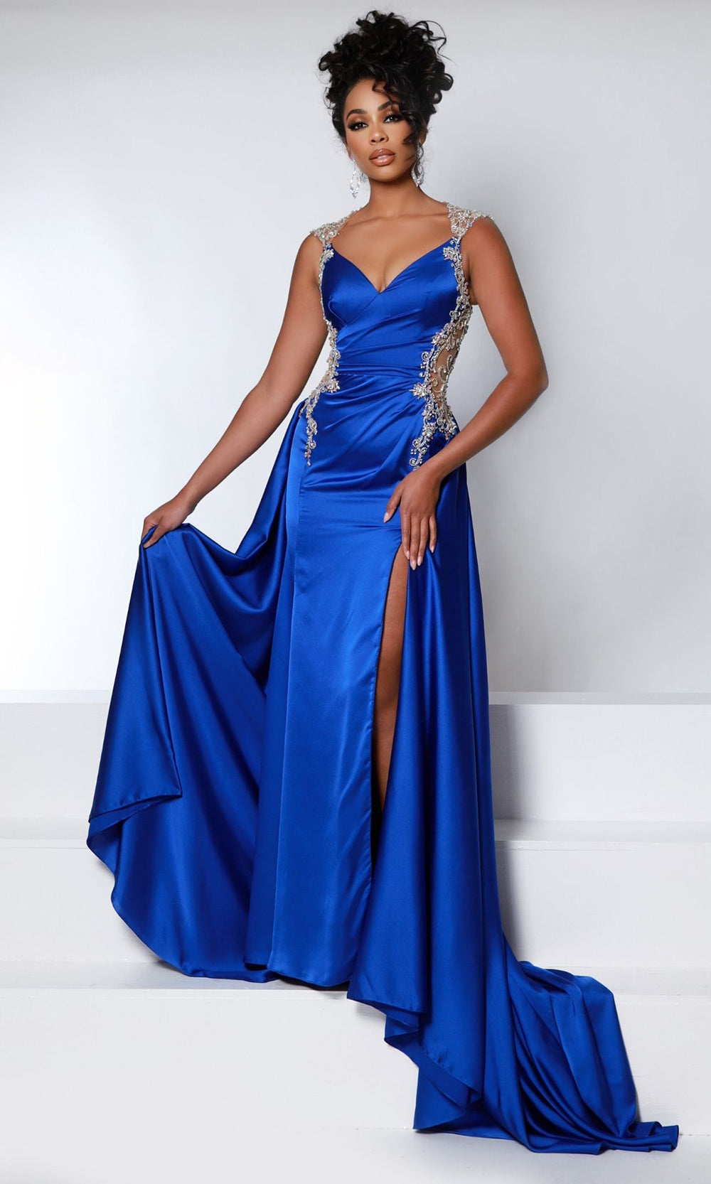 Johnathan Kayne 2934 - Sleek Overskirt Evening Gown 