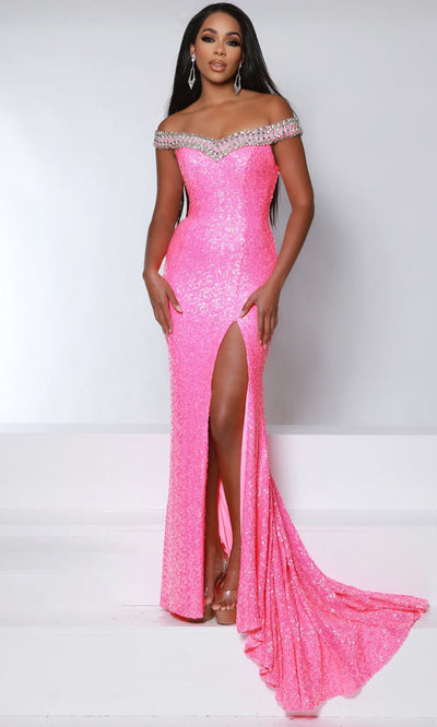 Johnathan Kayne 2942 - Sequin Sheath Evening Gown Evening Dresses