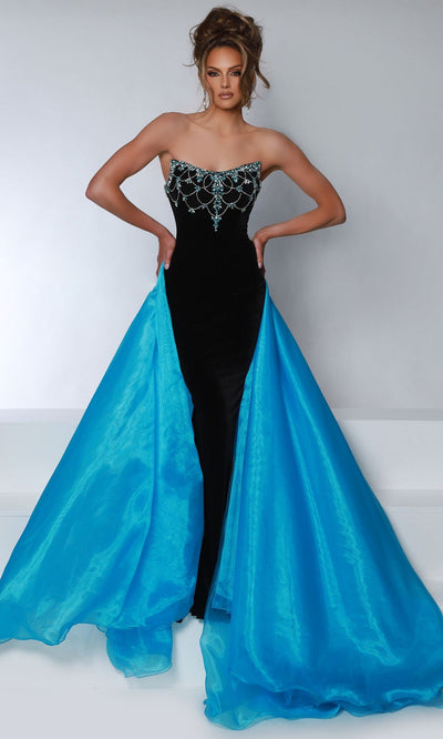 Johnathan Kayne 2945 - Strapless Overskirt Evening Gown 