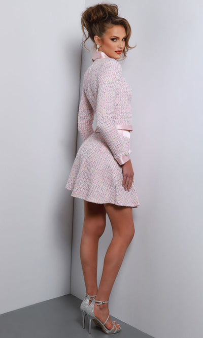 Johnathan Kayne 2980 - Long Sleeve Tweed Cocktail Dress 