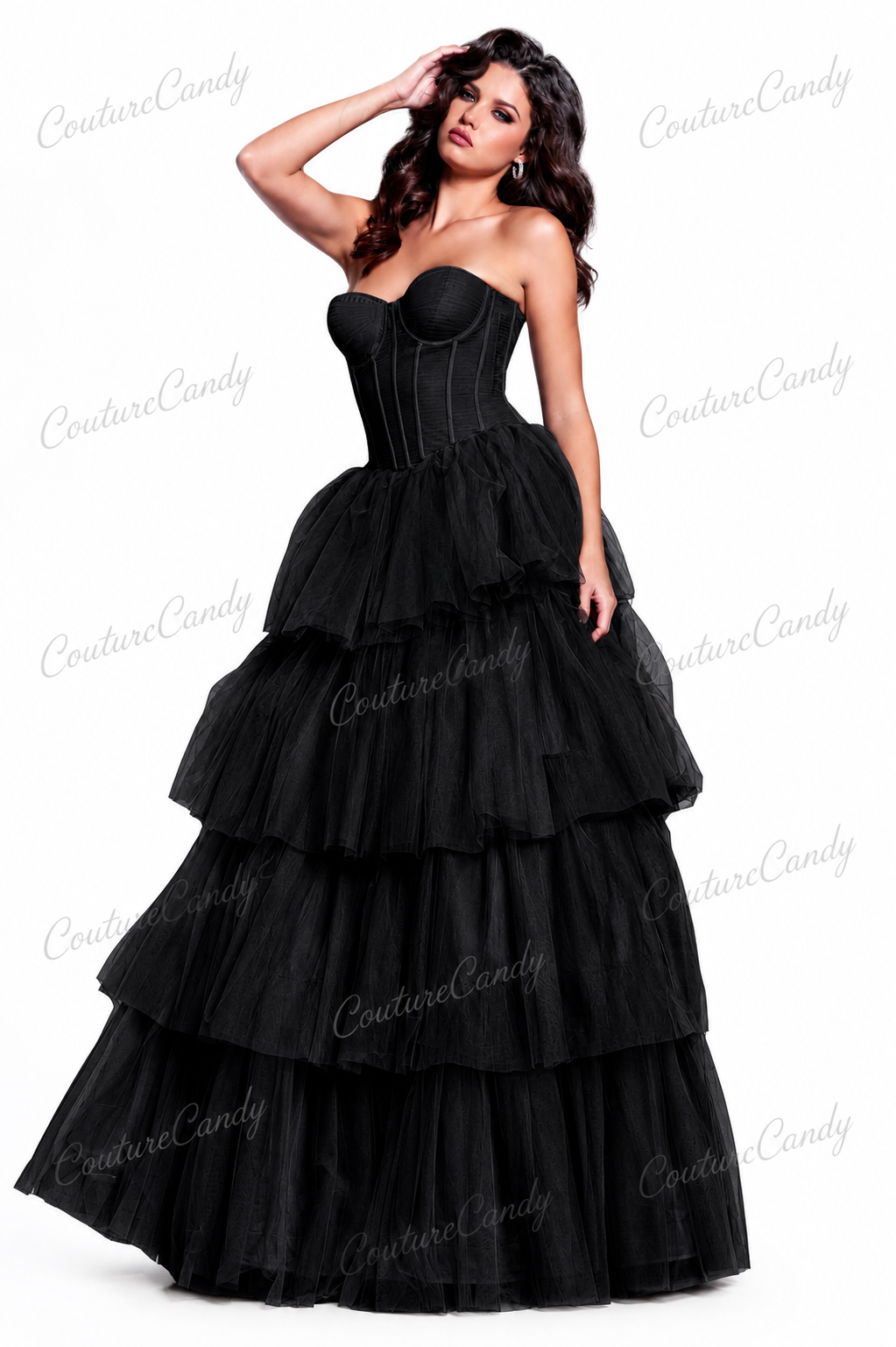 Jovani 37062 - Tulle Corset Ballgown