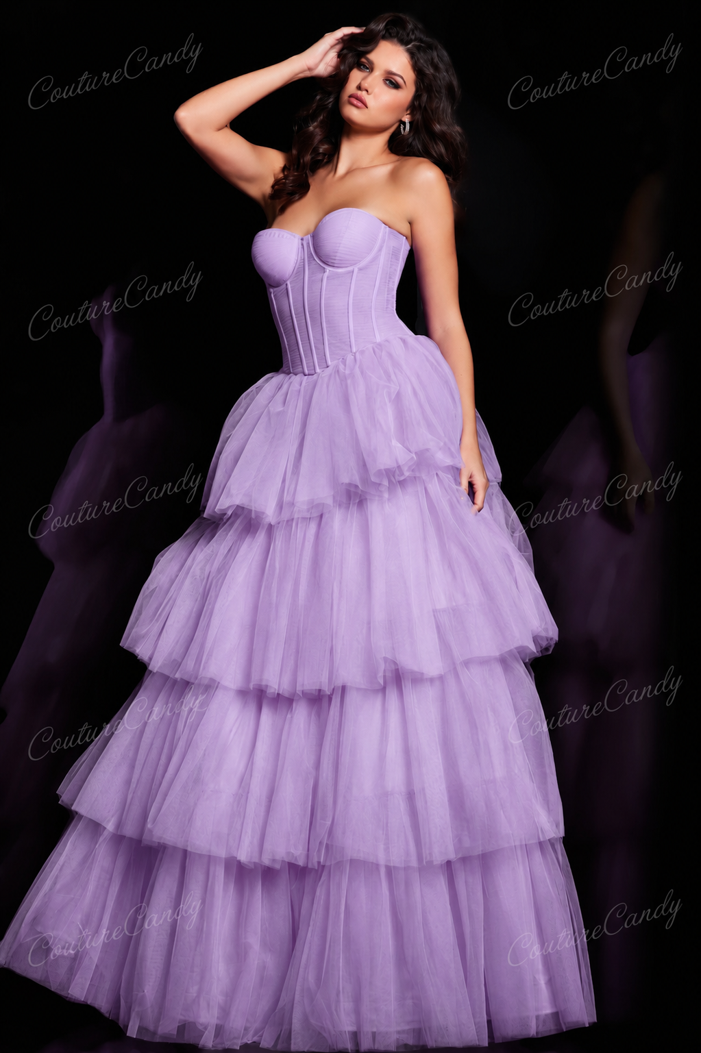 Jovani 37062 - Tulle Corset Ballgown