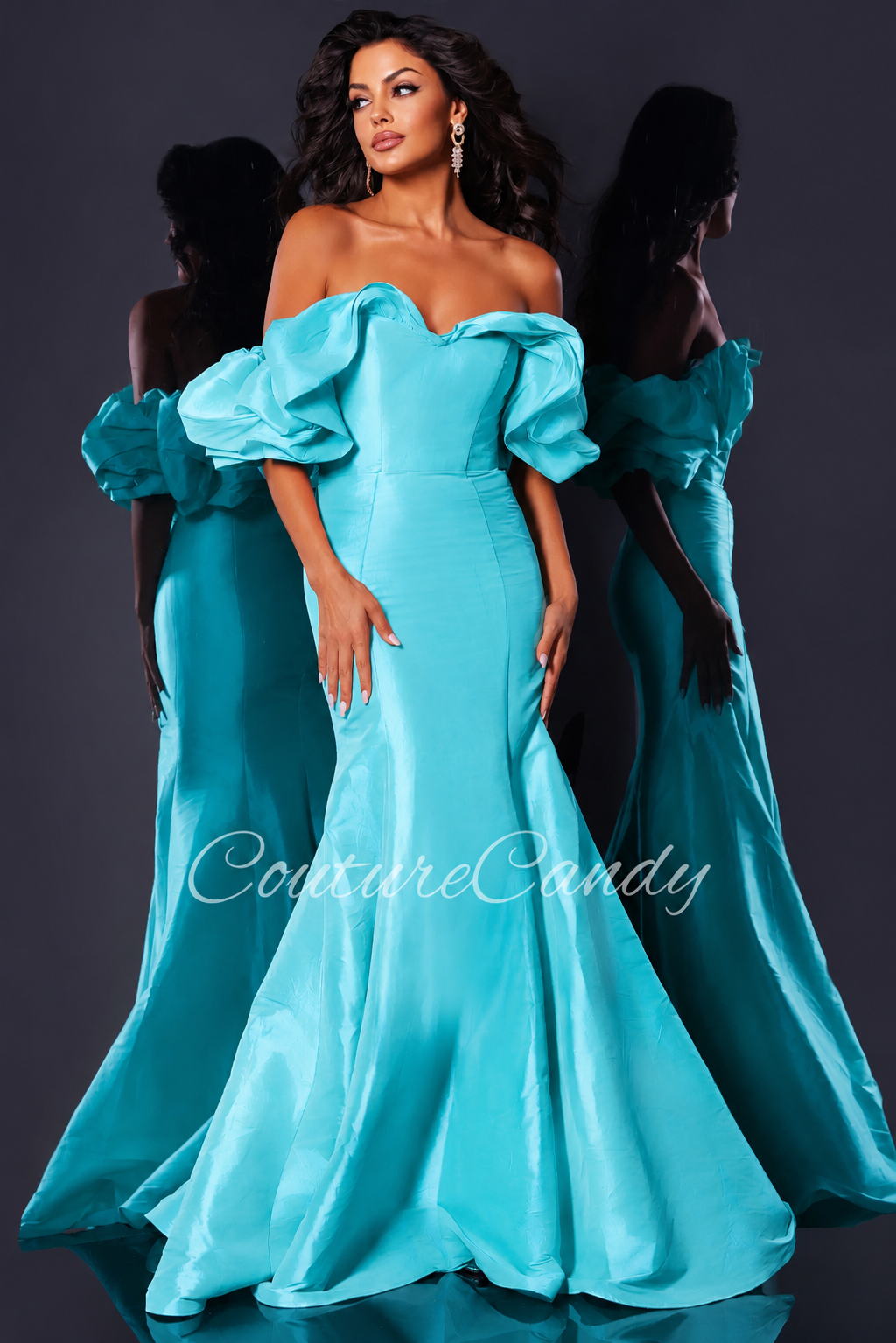 Jovani 44271 - Ruffle Sleeve Prom Dress