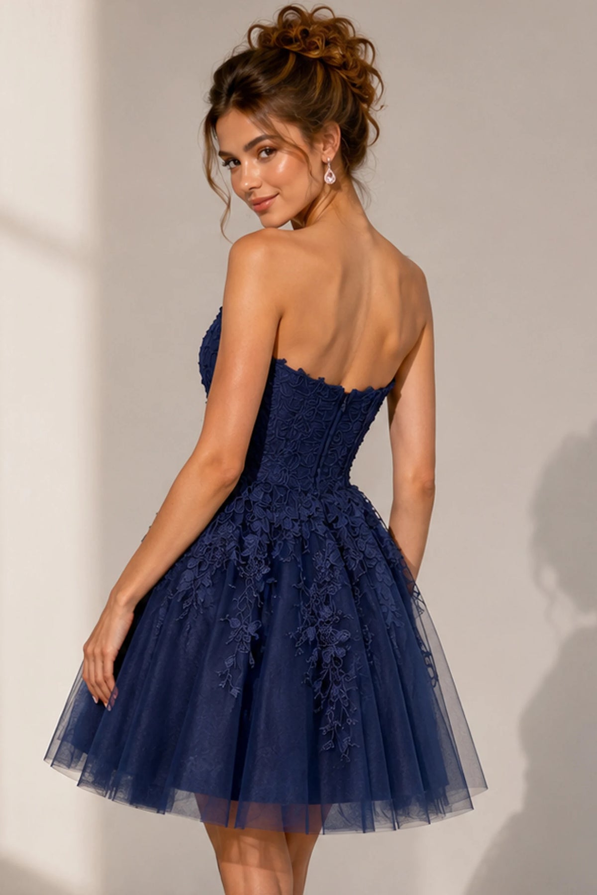 Jovani 1830 - Semi-Sweetheart Embroidered Short Dress