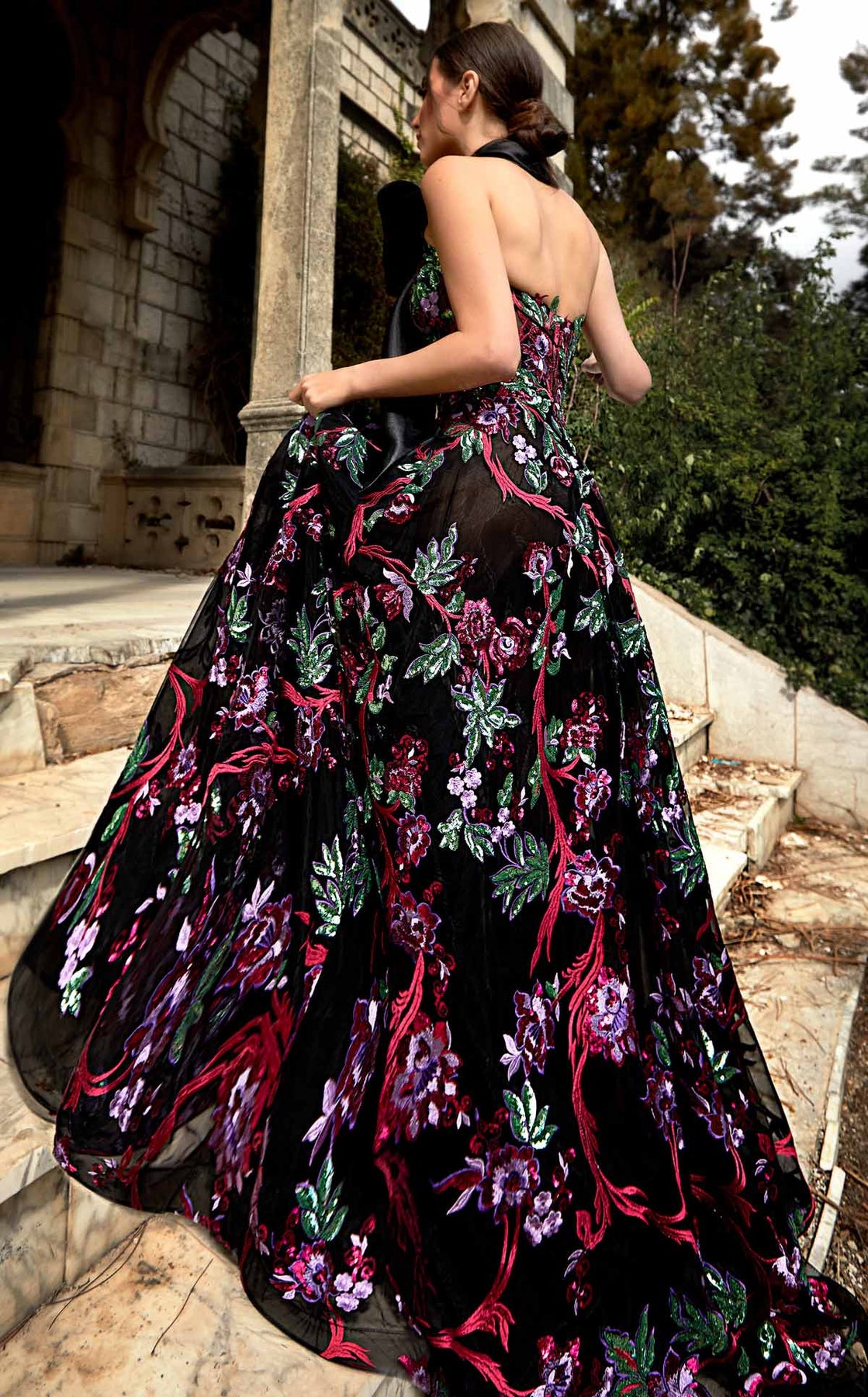 MNM Couture K3951 - Floral A-Line Evening Gown