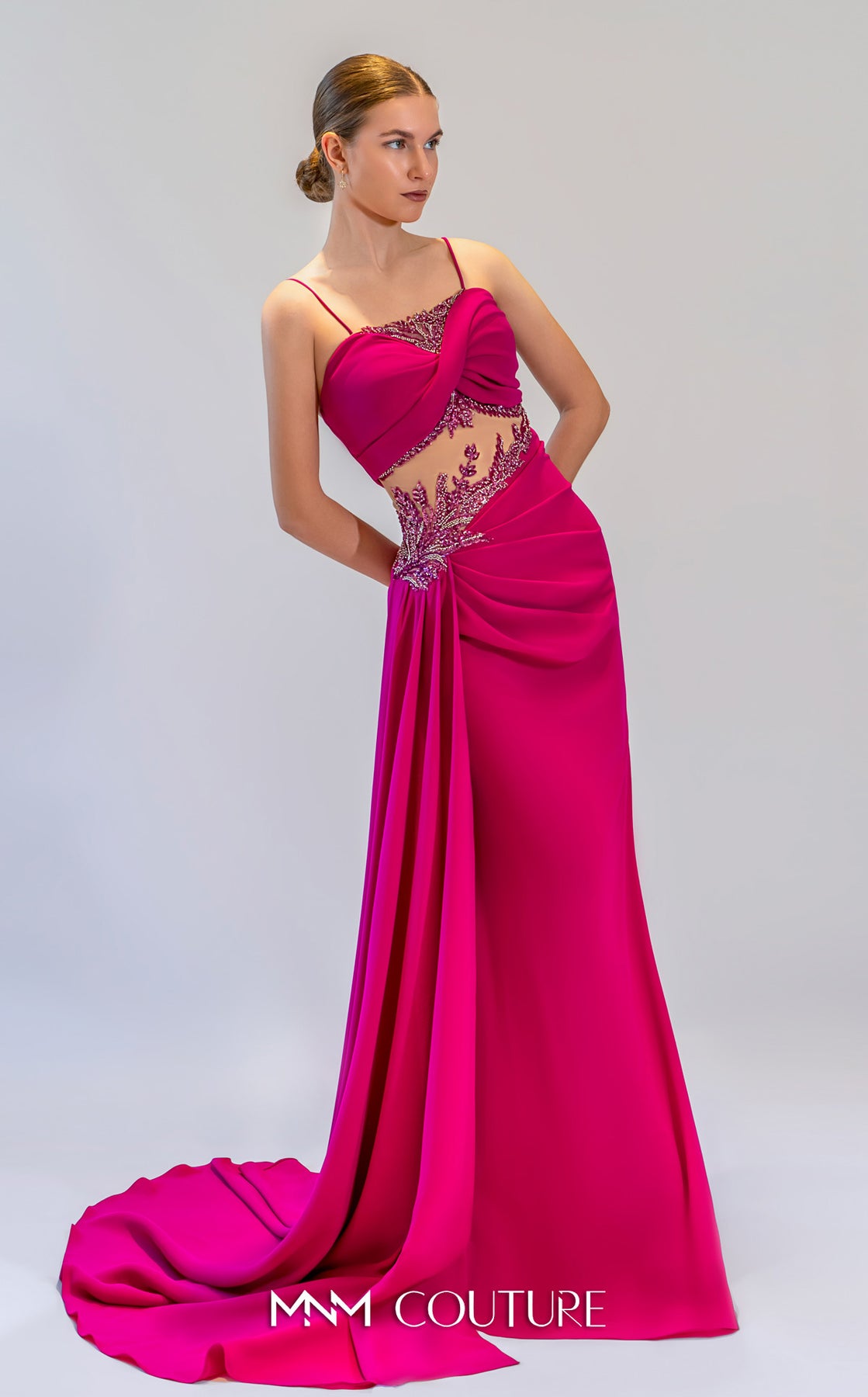 MNM Couture K4081 - Spaghetti Strap Sheath Evening Dress