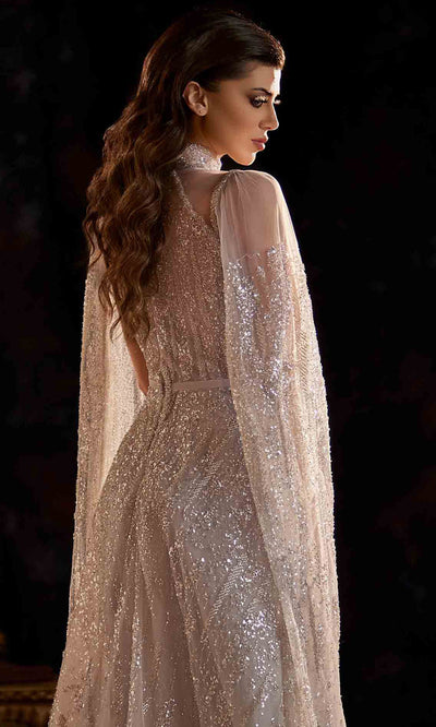 MNM Couture K4223 - High Neck Sequined Long Gown Evening Dresses