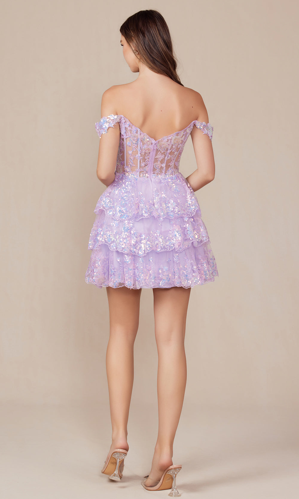 Nox Anabel K856 - Sequins A-Line Cocktail DressSpecial Occasion Dresses