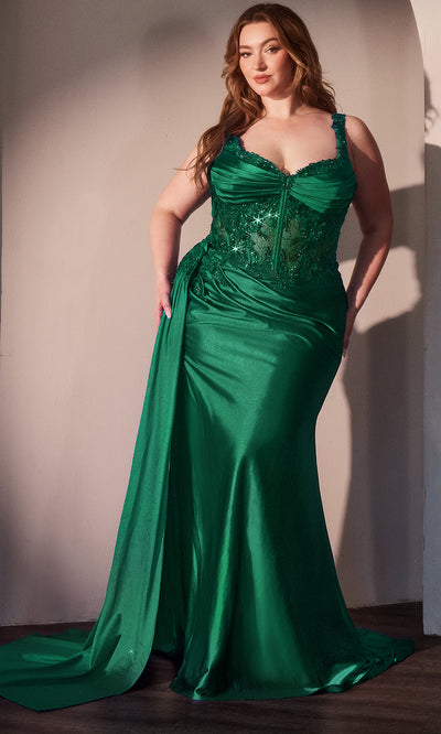 Ladivine KV1125C - Sleeveless Appliqued Embellished Prom Gown