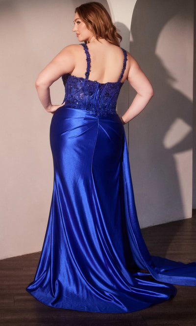 Ladivine KV1125C - Sleeveless Appliqued Embellished Prom Gown