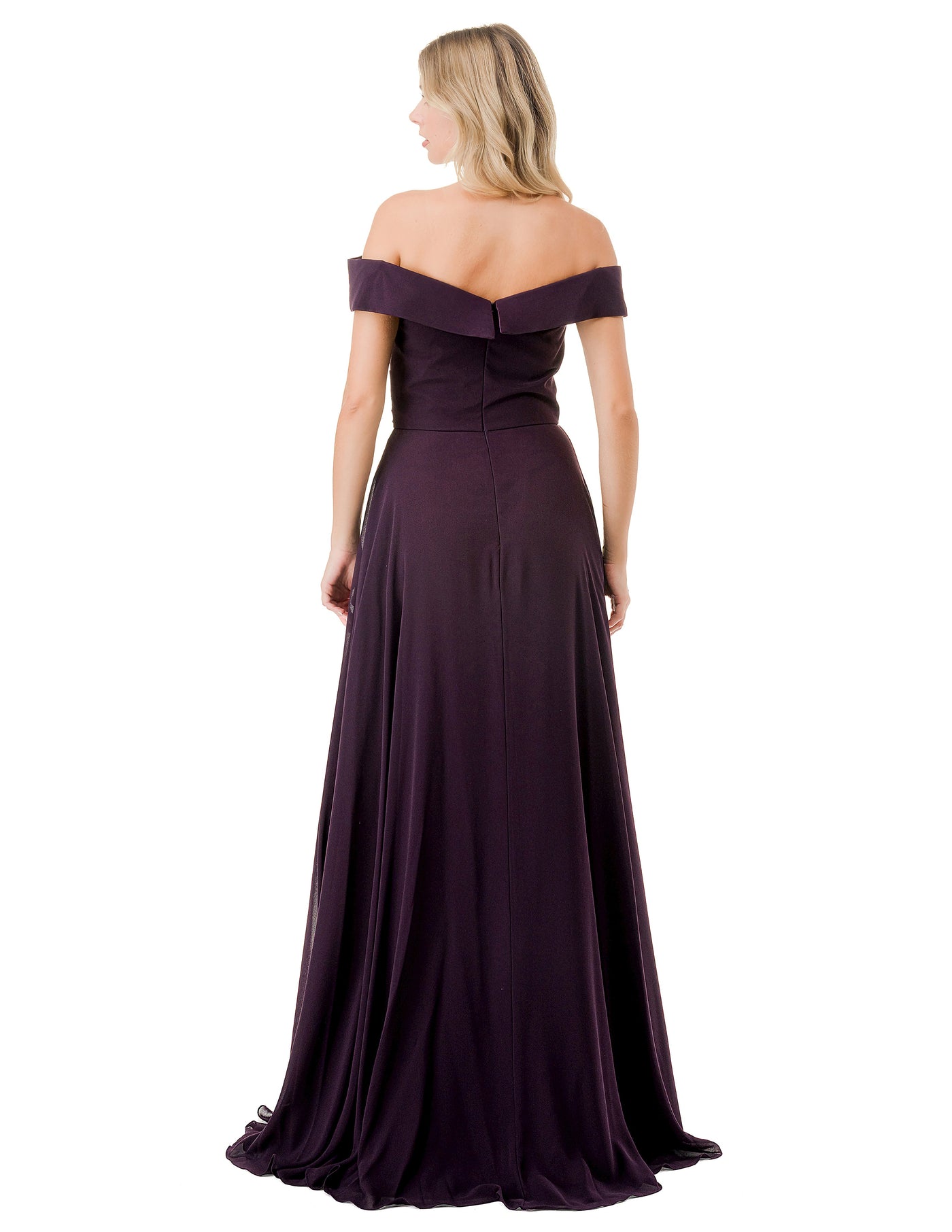 Trevi Collection L2767Y - Off Shoulder Evening Gown