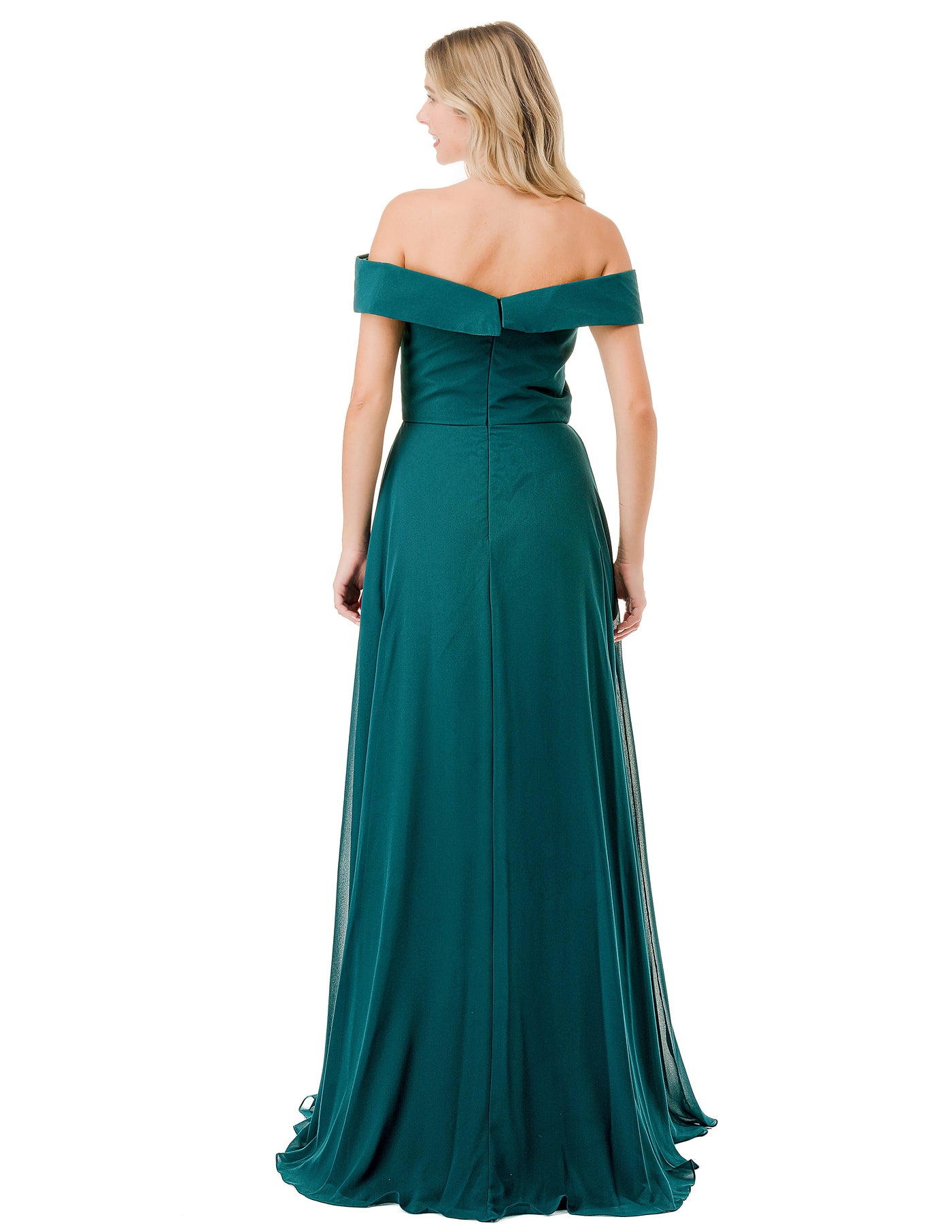 Trevi Collection L2767Y - Off Shoulder Evening Gown