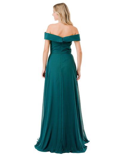 Trevi Collection L2767Y - Off Shoulder Evening Gown