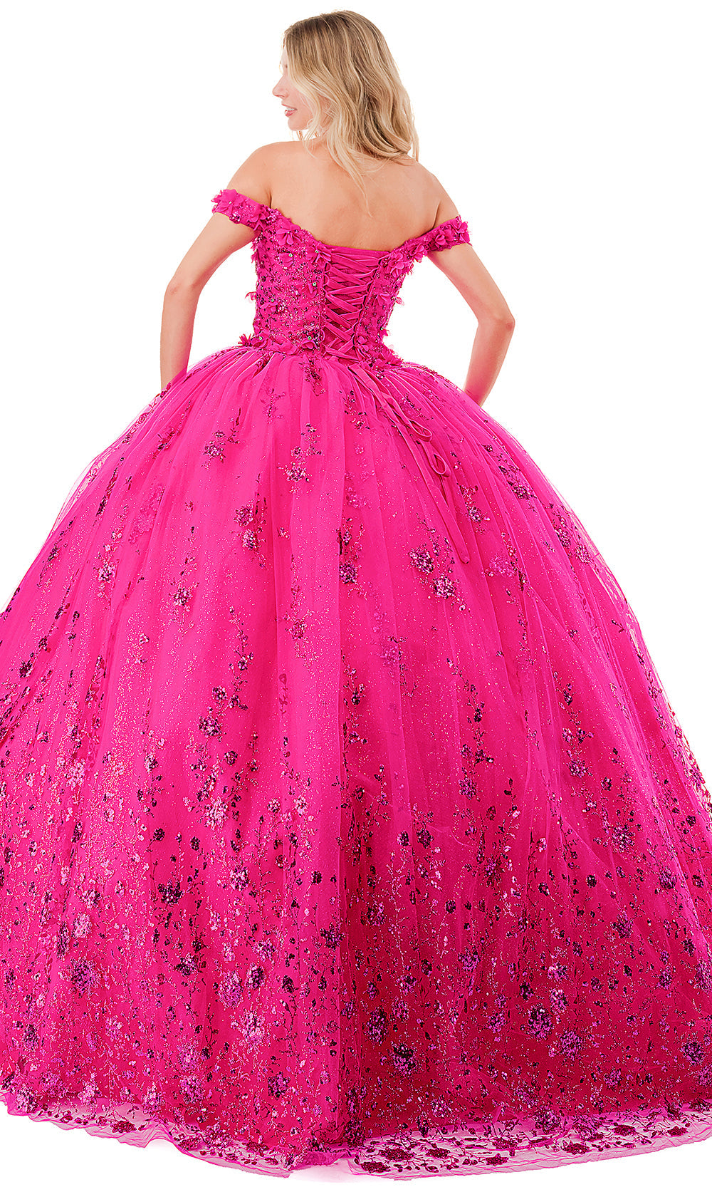 Aspeed Design L2838C - 3D Floral Off Shoulder Ballgown Special Occasion Dresses