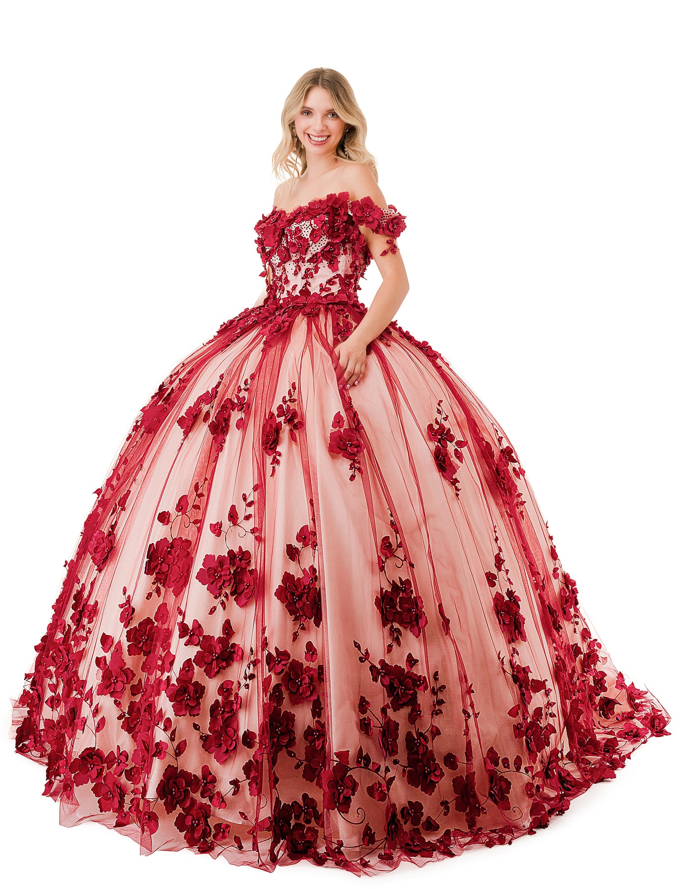 Trevi Collection L2840E - Off-Shoulder Embellished Ballgown Special Occasion Dresses