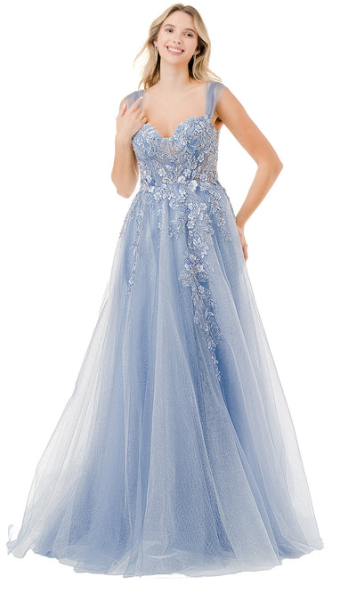 Aspeed Design L2852L - Sleeveless A-Line Prom Gown Special Occasion Dress XXS / Dusty Blue