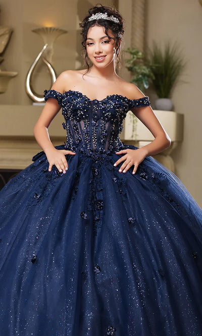 May Queen LK278 - Romantic Off Shoulder Ballgown with Bow Quinceanera Dresses