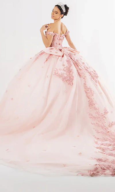 May Queen LK278 - Romantic Off Shoulder Ballgown with Bow Quinceanera Dresses