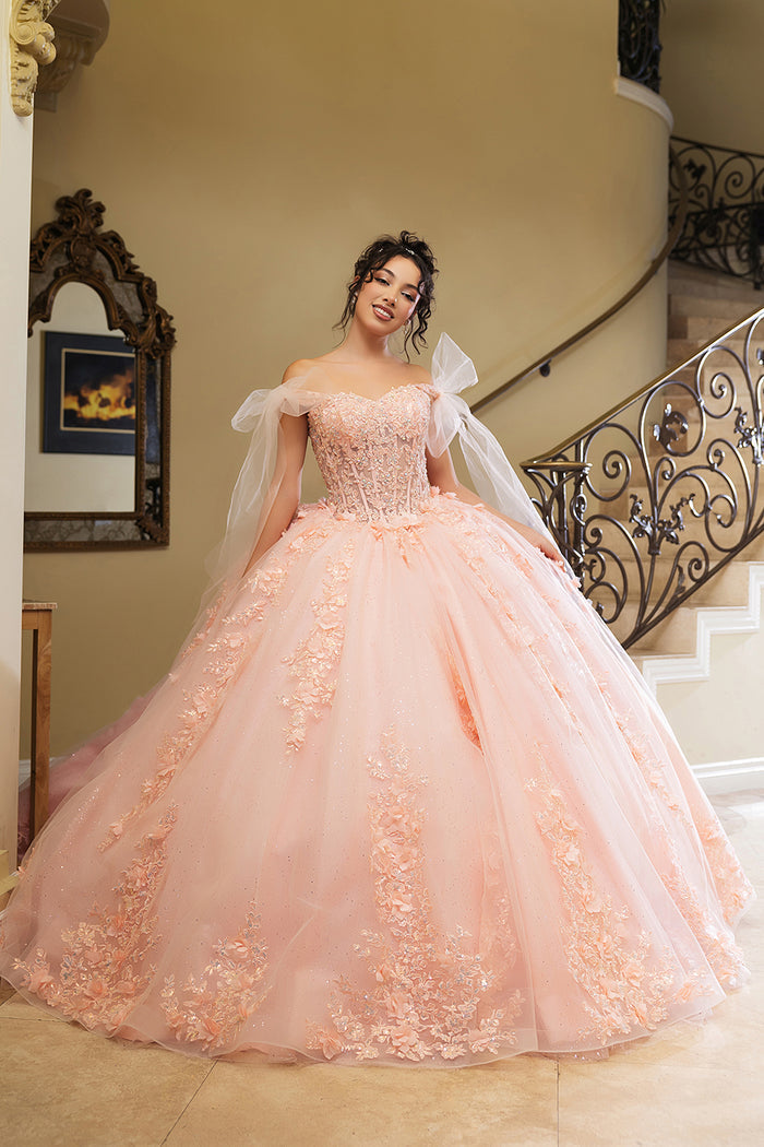 May Queen LK280 - Sweetheart Ballgown with Floral Appliques Prom Dresses