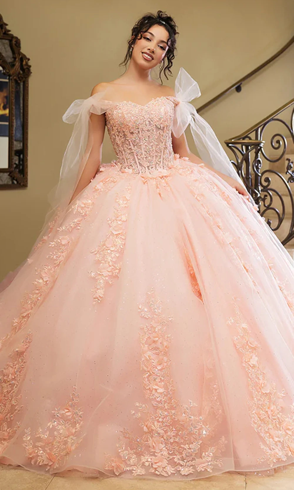 May Queen LK280 - Sweetheart Ballgown with Floral Appliques Prom Dresses