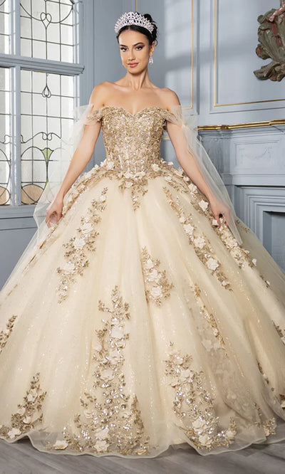May Queen LK280 - Sweetheart Ballgown with Floral Appliques Prom Dresses