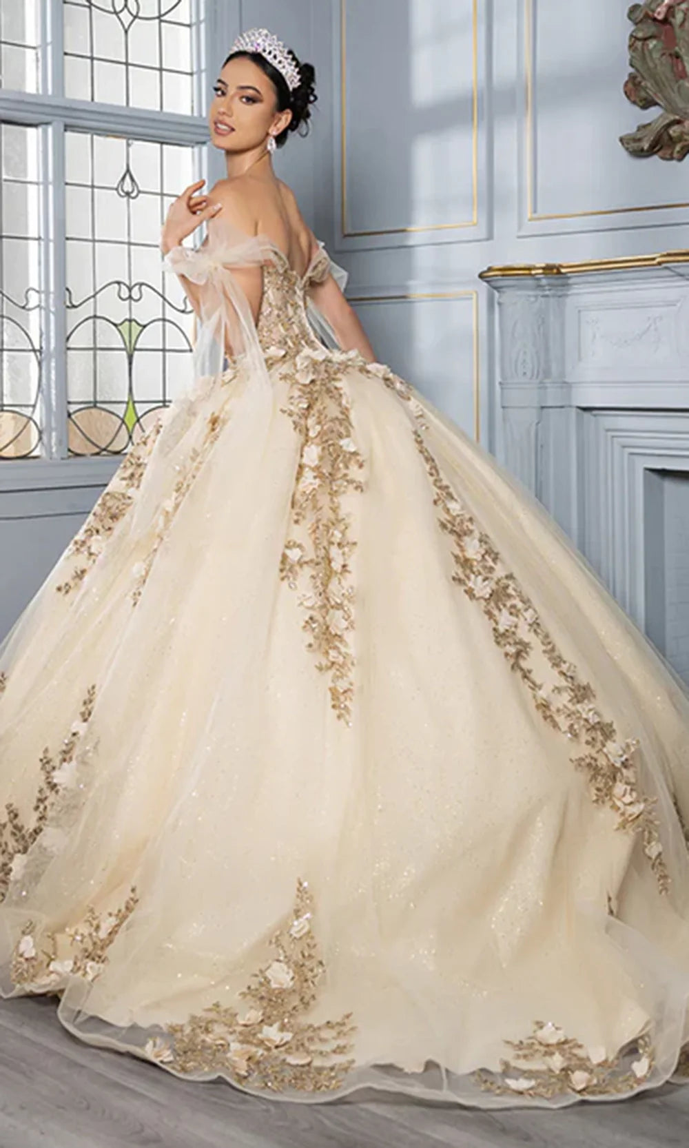 May Queen LK280 - Sweetheart Ballgown with Floral Appliques Prom Dresses