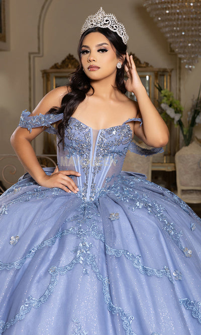 May Queen LK283 - Illusion Corset Lace-Up Back Ballgown Prom Dresses