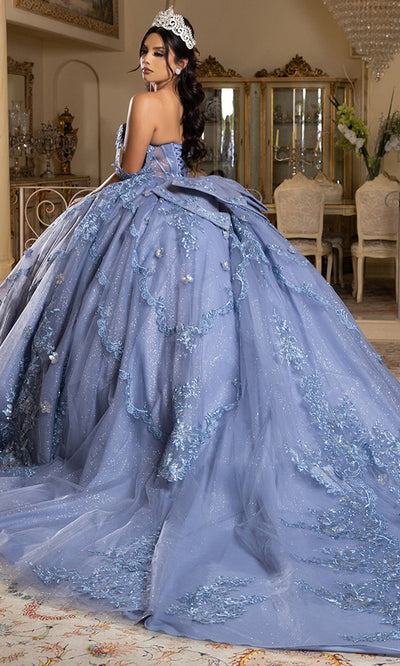 May Queen LK283 - Illusion Corset Lace-Up Back Ballgown Prom Dresses