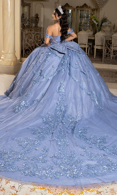 May Queen LK283 - Illusion Corset Lace-Up Back Ballgown Prom Dresses