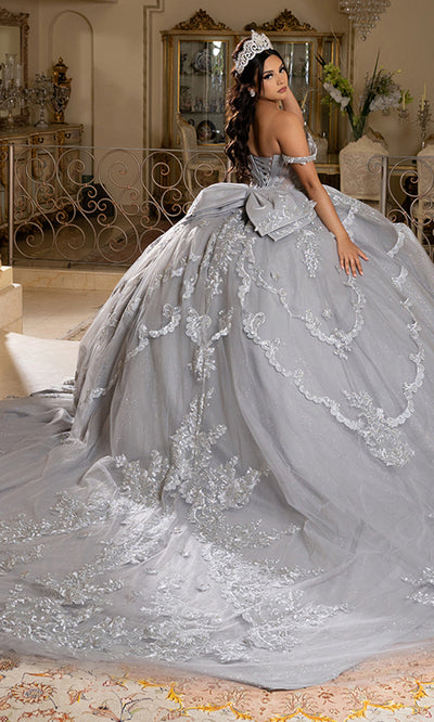 May Queen LK283 - Illusion Corset Lace-Up Back Ballgown Prom Dresses