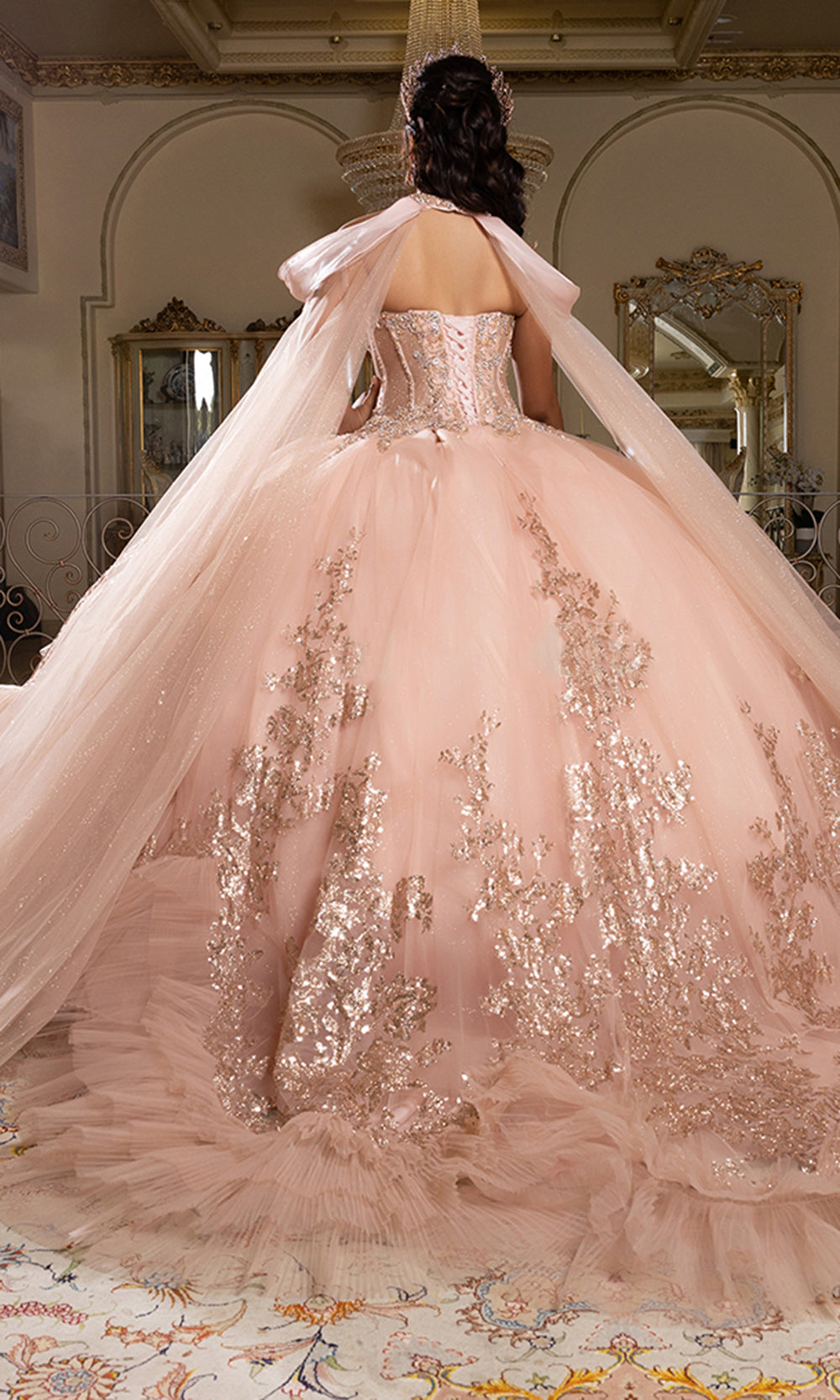 May Queen LK284 - Strapless Beaded Corset Ballgown Quinceanera Dresses