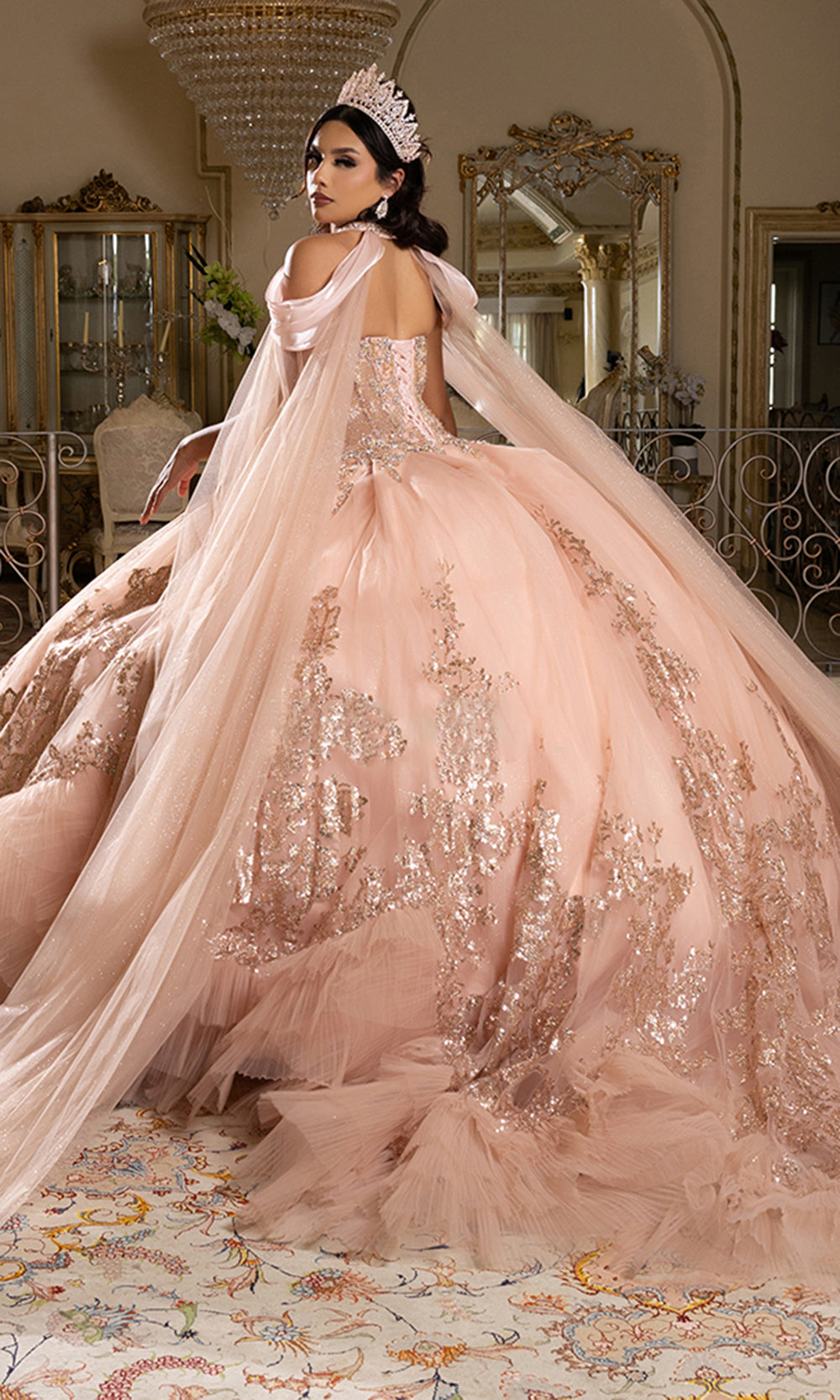 May Queen LK284 - Strapless Beaded Corset Ballgown Quinceanera Dresses