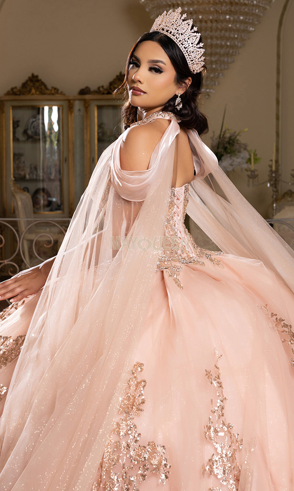 May Queen LK284 - Strapless Beaded Corset Ballgown Quinceanera Dresses