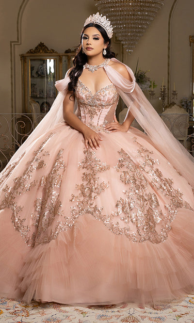 May Queen LK284 - Strapless Beaded Corset Ballgown Quinceanera Dresses